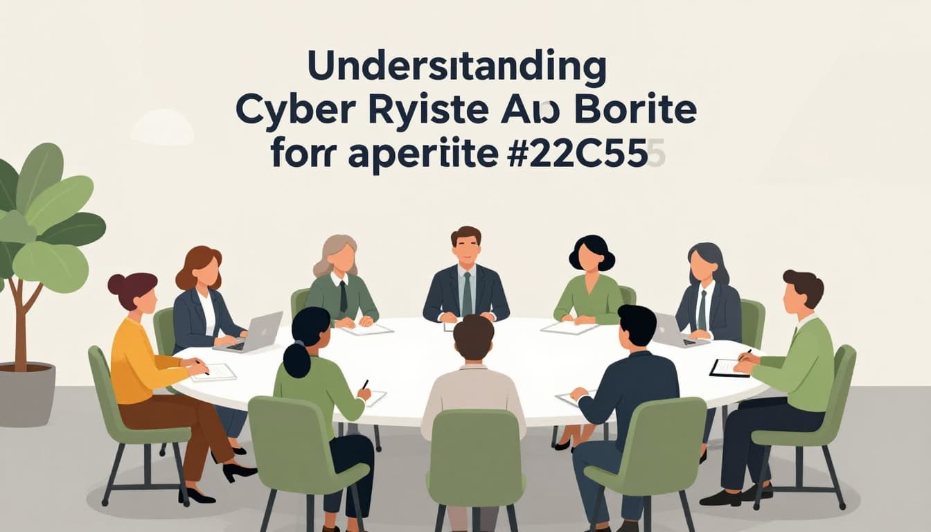 Group of board members seated around a conference table discussing cybersecurity.