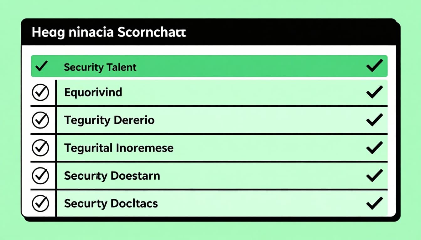 A flat vector checklist graphic features skill categories marked with vibrant green checkmarks.