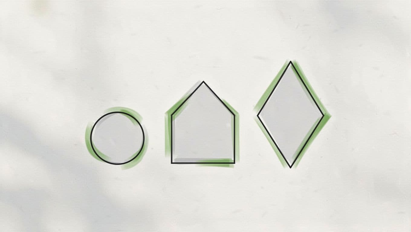 A clean geometric illustration displays three progressive stages of development with green accent highlights.