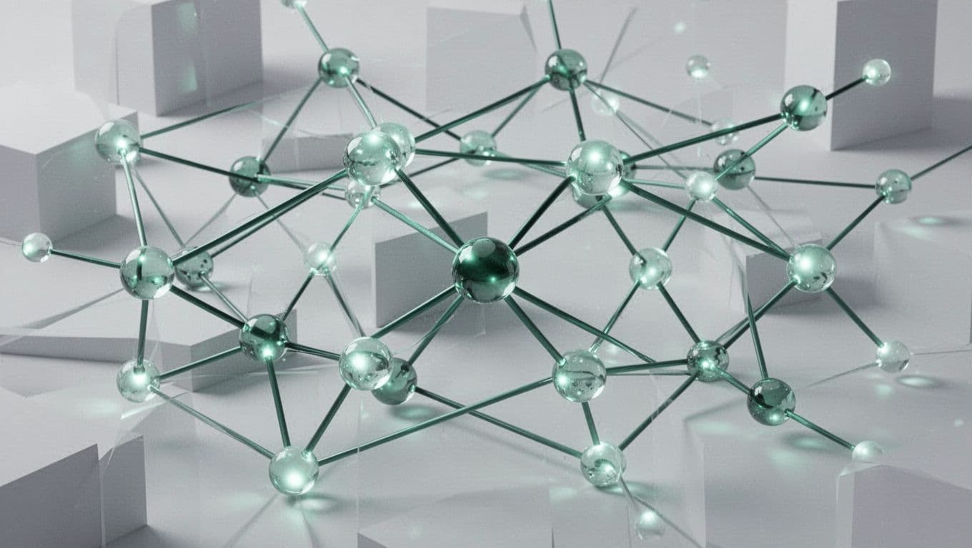 Network graph shows nodes as security researchers connected by green lines on abstract background.