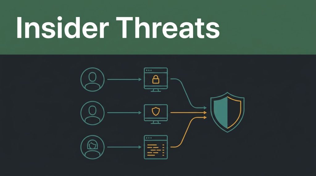 A cybersecurity operations dashboard with connected identity and data nodes forming a response shield.